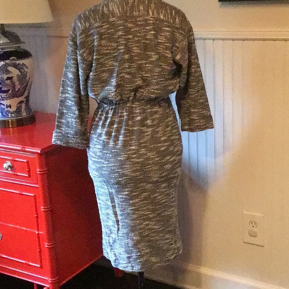 Vintage Uptown Expressions black and white textured woven mid-length dress - Picture 5 of 16